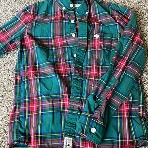 Abercrombie kids plaid button up